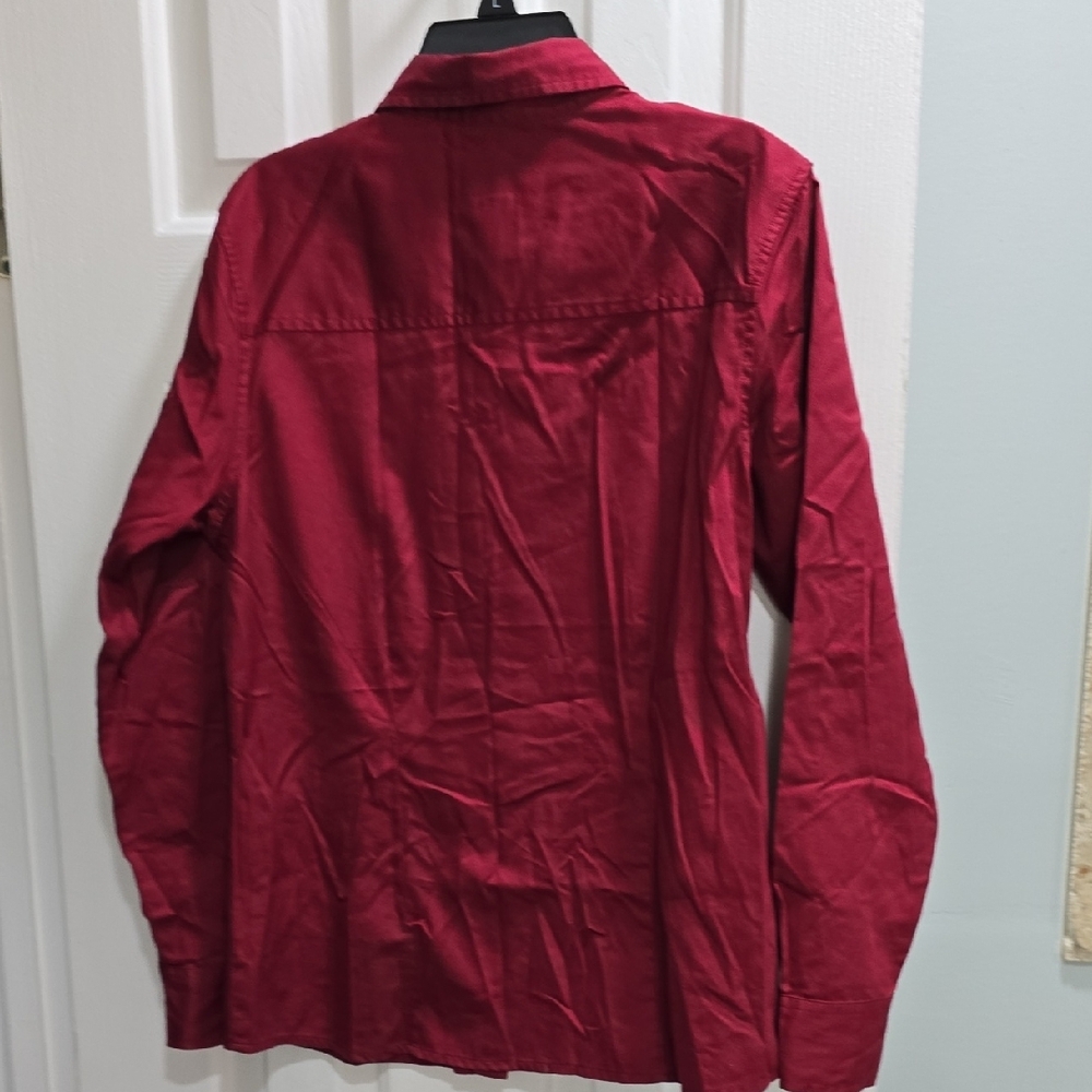 Classic Button-Down Red Shirt - image 7